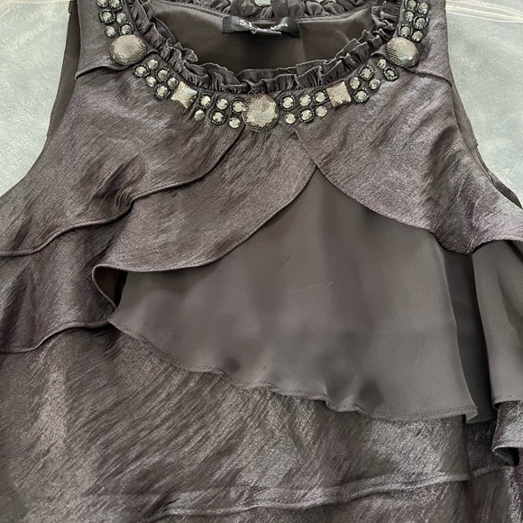 Great Platinum Gray party dress w/a little extra bling! - Picture 2 of 3